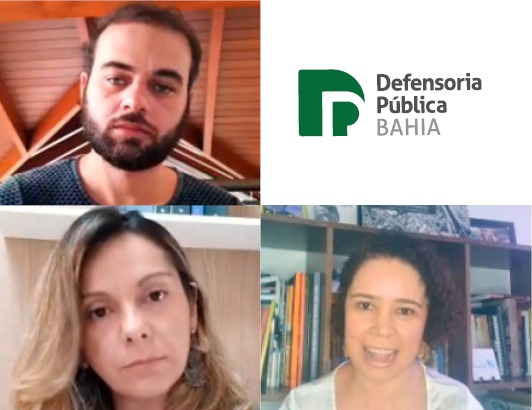 Registro da #LiveDPEBahia sobre o direito à moradia e saneamento básico, com a defensora pública Bethânia Ferreira e da professora Elisamara Emiliano